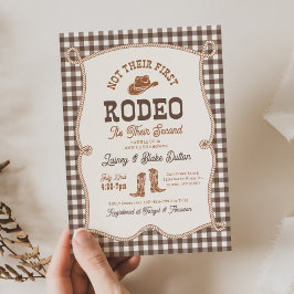 ブラウン ギンガム Not Their First Rodeo 招待状
