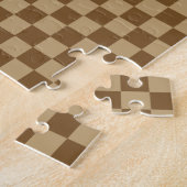 ブラウン・クラシック・チェッカーボード ジグソーパズル (側面)