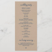 ブラウン·クラフト、クラシー·ネービー·ブ結婚ルーの式典 プログラム (裏面)