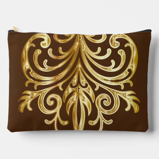 ブラウン、クリスマスプレゼント機関®大 アクセサリーポーチ (正面)