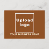 ブラウン | クリスマス | ビジネス | 小さいフラットな挨拶 カード (裏面)