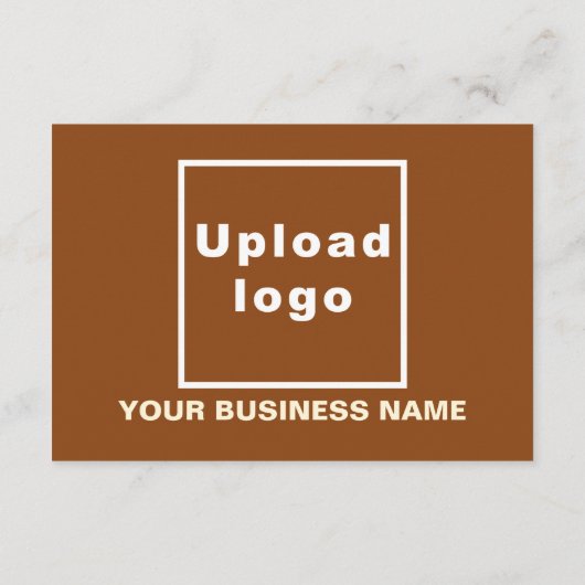 ブラウン | クリスマス | ビジネス | 小さいフラットな挨拶 カード (裏面)