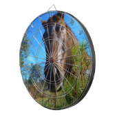 ブラウン&クリームカラーホースブルースカイ ダーツボード (正面右)