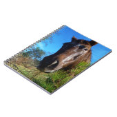 ブラウン&クリームカラーホースブルースカイ ノートブック (左側)