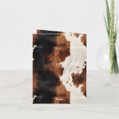 ブラウン クリーム ブラック サウスウエスト カウハイド サンクス サンキューカード (裏面)