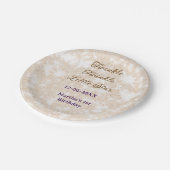 ブラウン グリッター キラキラ リトル スター 誕生日 ペーパープレート (アングル)