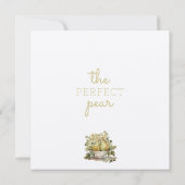 ブラウン＆グリーンのパースクエアードセーブザデートカード セーブザデート (裏面)