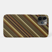 ブラウン グリーン ゴールド ストライプ Case-Mate iPhoneケース (裏面(横))
