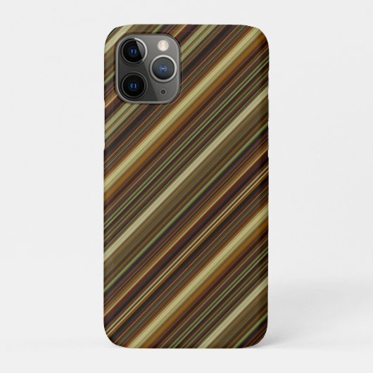 ブラウン グリーン ゴールド ストライプ Case-Mate iPhoneケース (裏)