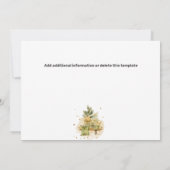 ブラウン グリーン ゴールド ボヘミア マクラメ カントリー ポット プランツ セーブザデート (裏面)