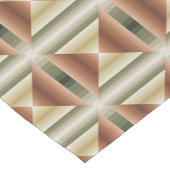 ブラウン、グリーン、タンのパタストライプのーンの色 ショートテーブルランナー (コーナー)