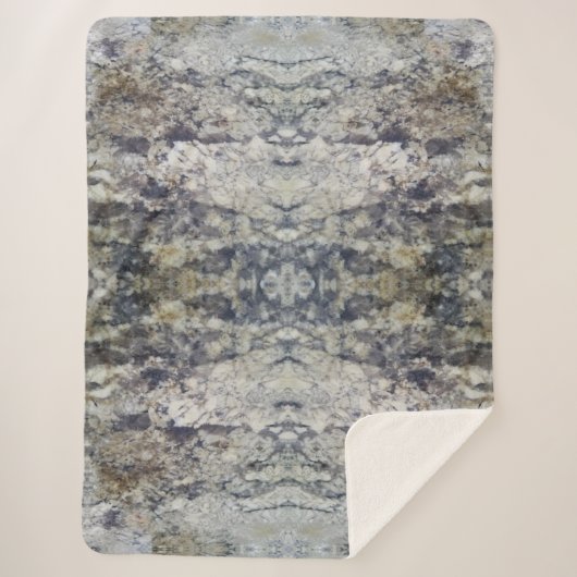 ブラウン&グレー大理石シェルパブランケット シェルパブランケット (正面)