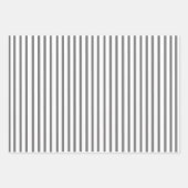 ブラウン、グレー、金ゴールドストライプセットの3ラッピング ラッピングペーパーシート (正面2)