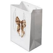 ブラウン コテージ ボウ ブライダル シャワー ミディアムペーパーバッグ (裏面アングル)