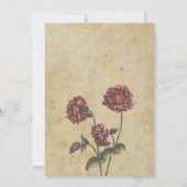 ブラウン ゴシック ヴィンテージ クラシック 招待状 (裏面)