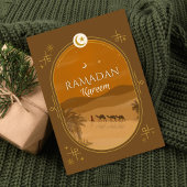 ブラウン・サンセット・オアシス ラマダーン グリーティングカード