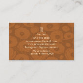 ブラウン | シックとモダンバラフェイクグリッター 名刺 (裏面)