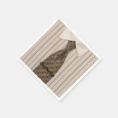 ブラウン シャツとネクタイ メンズ スーツ ナプキン スタンダードカクテルナプキン (角)