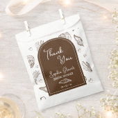 ブラウン シーシェル ドゥードル ありがとうございます フェイバーバッグ (クリップ留めされた状態)