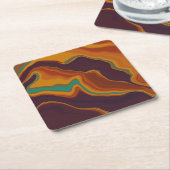 ブラウン スクエアペーパーコースター (アングル)