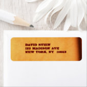 ブラウン/ステンシルアクセント住所 シール (インサイチュ)