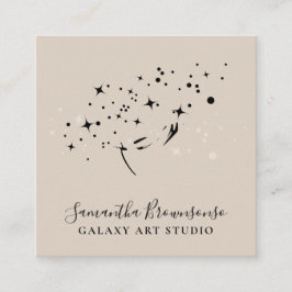 ブラウン スピリチュアル レイキ フェミニン プラネット ギャラクシー スクエア名刺