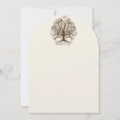 ブラウン スワール ツリー ルーツ オブ ラブ ウェディング 招待状 (正面)