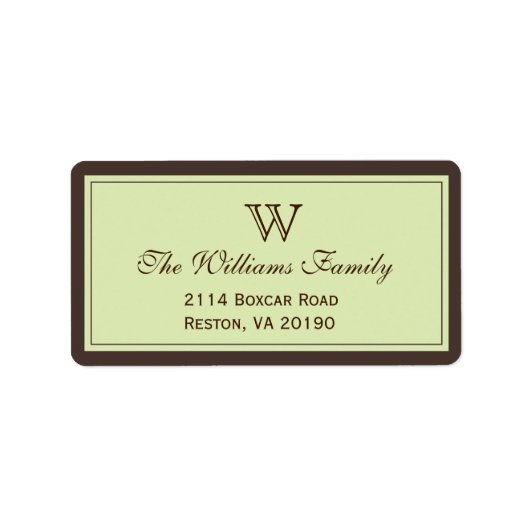 ブラウン&セラドンクラシック縁ど ラベル (正面)