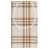 ブラウン&タンニュートラルボホバシネット&モバイル スモールペーパーバッグ (裏面)