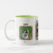 ブラウン&タンペット記念犬の写真名 ツートーンマグカップ (左)