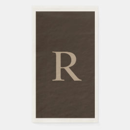 ブラウン&タンモノグラムの紙ゲストタオル