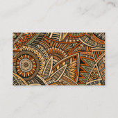 ブラウン、タンラスト&ブラックボヘミアンジオメトリック 名刺 (裏面)