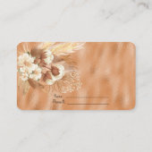 ブラウン タン クリーム フラワー ラッフル エンクロージャーカード (裏面)