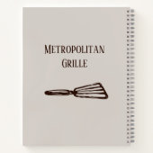 ブラウン タン スパチュラ レストラン シェフ ノートブック (裏面)