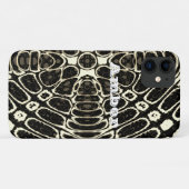 ブラウン+タン+爬虫類ウロコ模様のカスタマイズデザイン Case-Mate iPhoneケース (裏面(横))