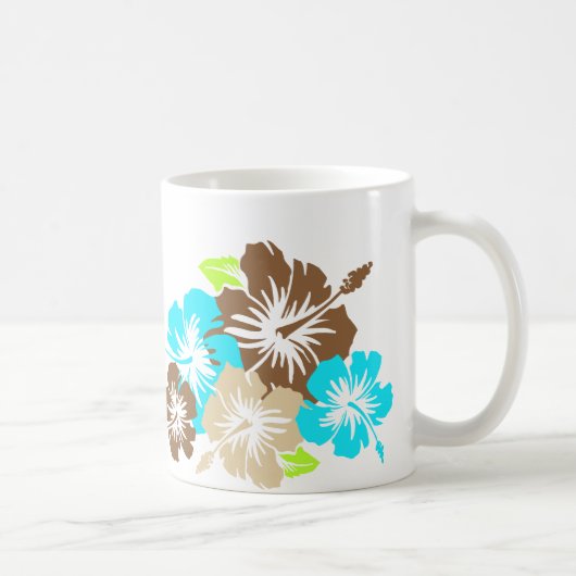 ブラウン/ターコイズの"Epic Hibiscus" マグカップ (右)
