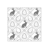 ブラウン・チェックのイースター ラバースタンプ (インプリント)