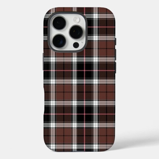 ブラウン・チェック Case-Mate iPhoneケース (裏面)