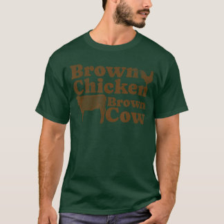 ブラウン+チキン+ブラウン+カウ 1970年代 音楽 ボウ・チカ・ワウ Tシャツ