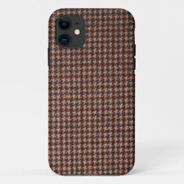 ブラウン・ツイード生地 iPhone 11 ケース