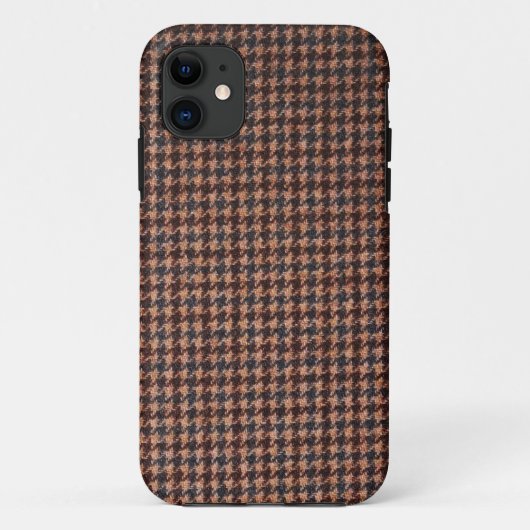 ブラウン・ツイード生地 Case-Mate iPhoneケース (裏面)