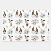 ブラウン&ティール(緑がかった色)格言 |クリスマス・ホリデー ラッピングペーパーシート (正面)