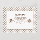 ブラウン テディベア おめでとう！ありがとう ポストカード (正面)