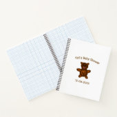 ブラウン テディベア ベビーシャワー 名前 日付 エレガント ノートブック (内部)