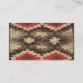 ブラウン/テラコッタパターン 名刺 (裏面)