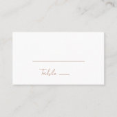 ブラウン テラコッタ ミニマル エレガント プレイスカード (正面)