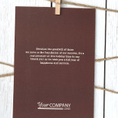 ブラウン、テラコッタ、レッドカンパニークリスマスカード 招待状