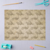 ブラウン·デコパージュの旧世界の海の生物 薄葉紙 (クラフト)