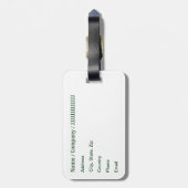 ブラウン・トラウトのはえの魚釣りの漁師 ラゲッジタグ (裏面縦)