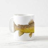 ブラウン・トラウトのマグ コーヒーマグカップ (正面左)